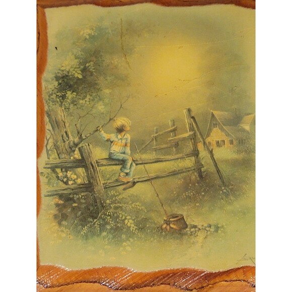Vintage Andres Orpinas Print Boy Girl Fence Woods Lot Of 3 Country Kids - Picture 3 of 7